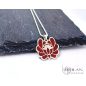 Tradició - Kalocsai - Rózsa ezüst tűzzománc medál