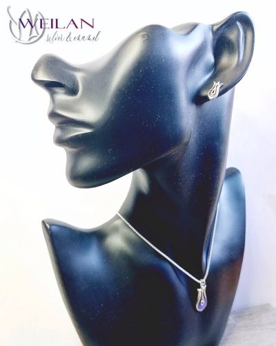 Pántlika ezüst tűzzománc szett viselése