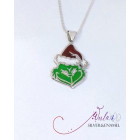 Grincs - ezüst tűzzománc medál  OG