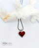 Heart - 925 sterling Silver Enamel Pendant (red)