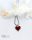 Heart - 925 sterling Silver Enamel Pendant (red)
