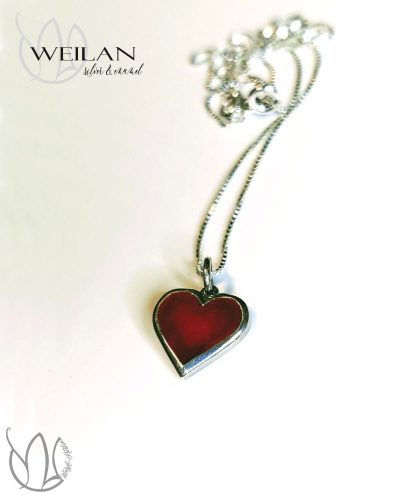Karnevál - My Valentine ezüst tűzzománc medál vékony ezüst nyakláncon