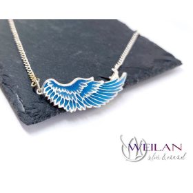 Angyalszárny - ezüst tűzzománc nyakék