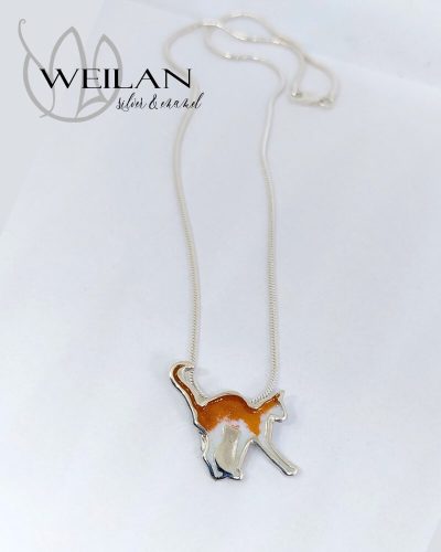 Cats - Szfinx cica ezüst tűzzománc medál