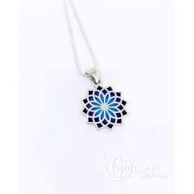 Mandala ezüst tűzzománc medál