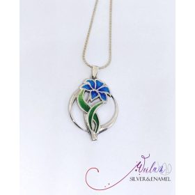 Flora - Liliom ezüst tűzzománc medál