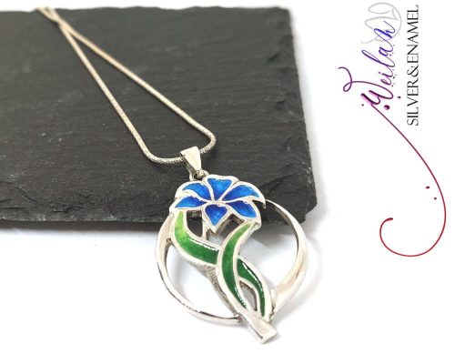 Flora - Liliom ezüst tűzzománc medál