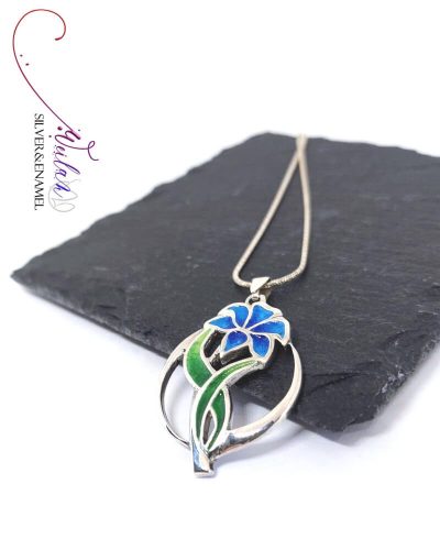 Flora - Liliom ezüst tűzzománc medál