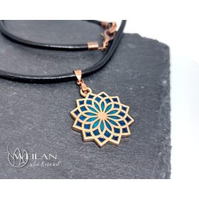 Mandala bronz tűzzománc medál