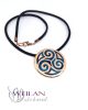Triskelion bronz tűzzománc medál 