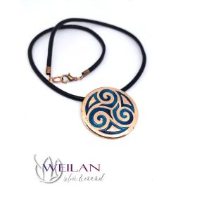 Triskelion bronz tűzzománc medál 