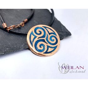 Kelta - Triskelion bronz tűzzománc medál