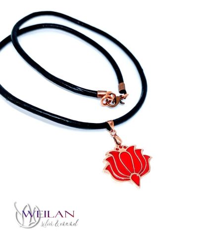 Tradició - Kalocsai - Tulipán bronz tűzzománc medál