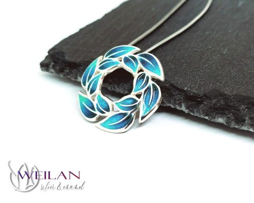 Laurus / Babér ezüst tűzzománc medál