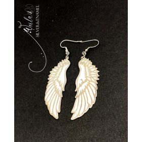 Angyalszárny ezüst tűzzománc fülbevaló