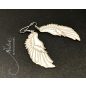 Wings - Angyalszárny - ezüst ajour tűzzománc fülbevaló