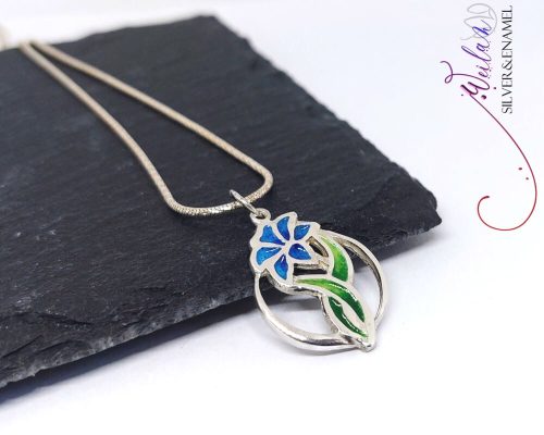 Flora - Liliom ezüst tűzzománc medál