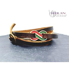 TISZA logo - bronz tűzzománc karkötő