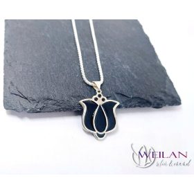 Tradició - Matyó - tulipán ezüst tűzzománc medál