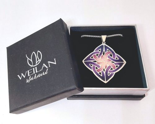 Vatis ezüst tűzzománc medál Weilan díszdobozban