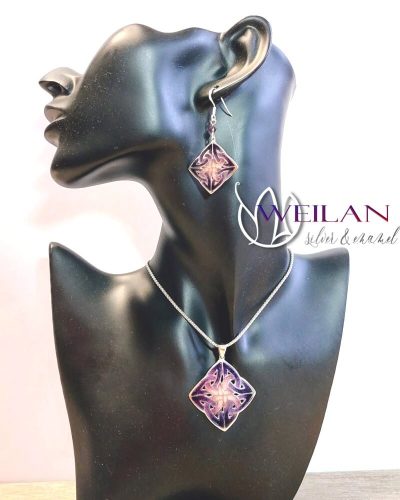 Vatis ezüst tűzzománc szett viselése