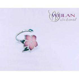 Flora - Nefelejcs ezüst, tűzzománc gyűrű