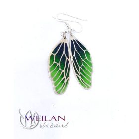 Wings - Dragonfly - ezüst ajour tűzzománc fülbevaló OG