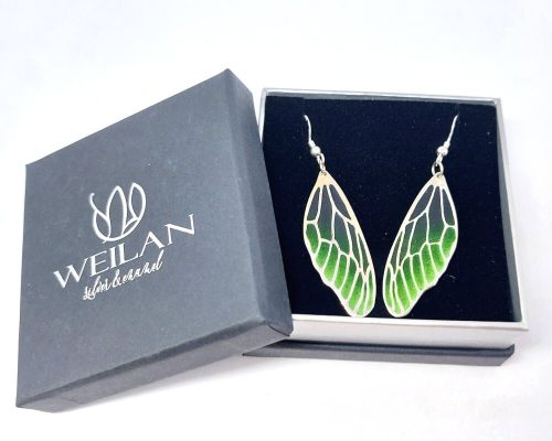 Wings - Dragonfly - ezüst ajour tűzzománc fülbevaló, WEILAN díszdobozban