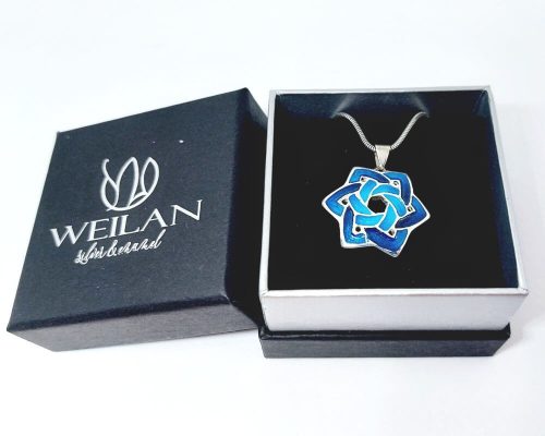 Kelta - Druida ezüst tűzzománc kismedál WEILAN díszdobozban