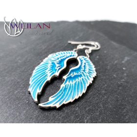 Angyalszárny - ezüst tűzzománc fülbevaló