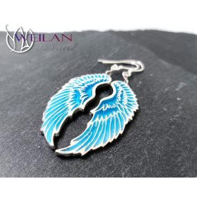 Angyalszárny - ezüst tűzzománc fülbevaló