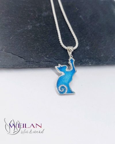 Cats - Szfinx cica ezüst tűzzománc medál