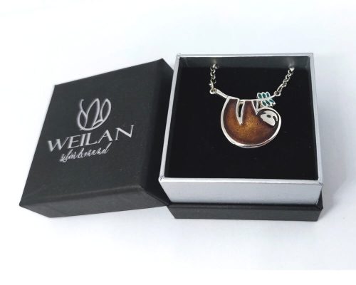 Lajhár Ludwig - ezüst tűzzománc nyakék, WEILAN díszdobozban