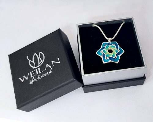 Kelta - Druida ezüst tűzzománc kismedál WEILAN díszdobozban