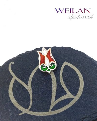 Mátkám ezüst tűzzománc kitűző "pin