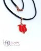 Tradició - Matyó - Tulipán bronz tűzzománc medál