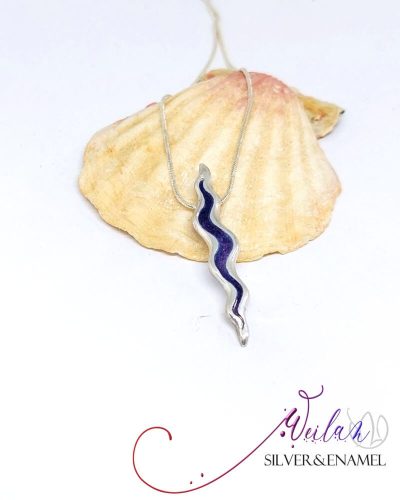 Wave ezüst tűzzománc medál