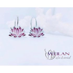 Mandala ezüst ajour tűzzománc fülbevaló