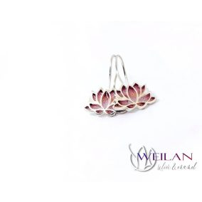 Mandala ezüst ajour tűzzománc fülbevaló