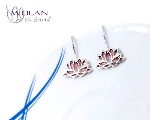 Mandala ezüst ajour tűzzománc fülbevaló