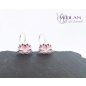 Lotus - 925 sterling Silver Enamel Earrings (pink - rose)