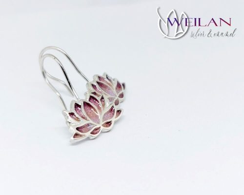 Mandala ezüst ajour tűzzománc fülbevaló