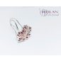 Lotus - 925 sterling Silver Enamel Earrings (pink - rose)