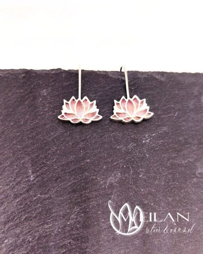 Mandala ezüst ajour tűzzománc fülbevaló