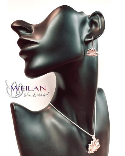 Mandala ezüst ajour tűzzománc szett viselése