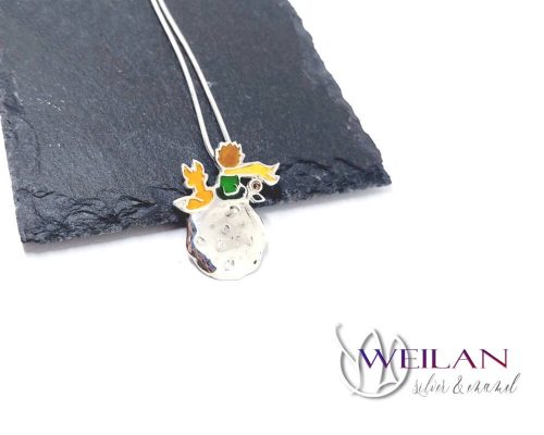 A kis herceg - ezüst tűzzománc medál