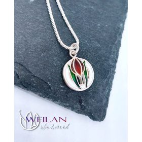 Körtánc ezüst tűzzománc medál