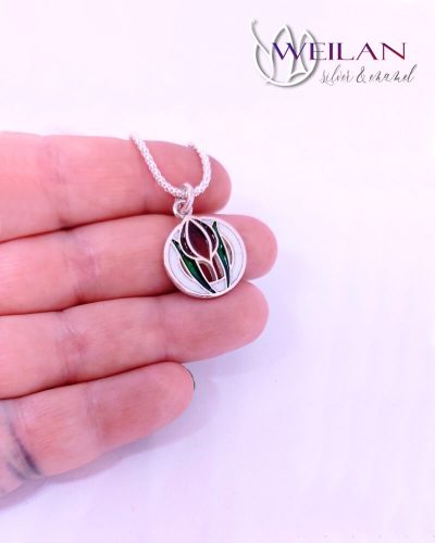 Körtánc ezüst tűzzománc medál