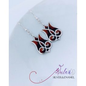 Hej'tulipán - Mátkám ezüst tűzzománc fülbevaló OG