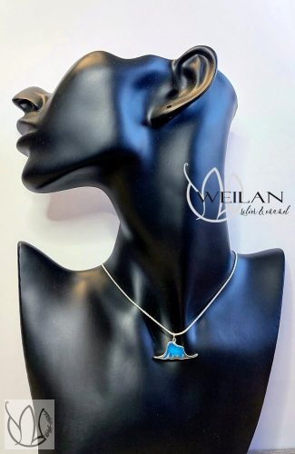 A kis herceg - A kalap - ezüst tűzzománc medál viselés